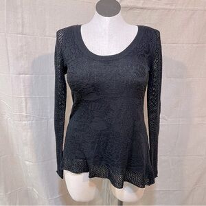 Margaret O’Leary Black Embroidered Sweater